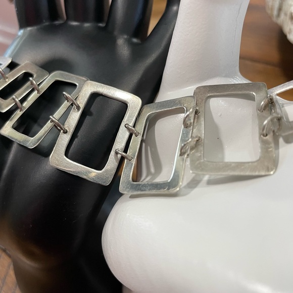 Sterling Silver 950 Abstract Bracelet - Picture 3 of 4